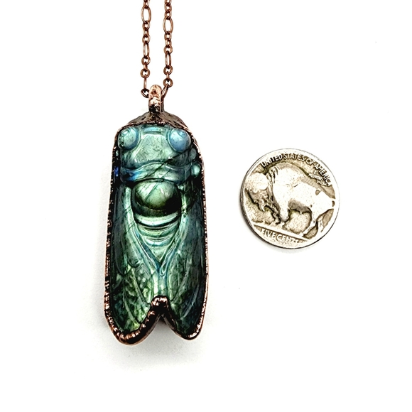 Carved Cicada Necklace ( SOLD ) - Picture 4 of 4